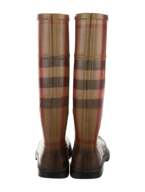 Burberry Nova Check Pattern Rubber Rain Boots