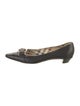 Burberry Nova Check Pattern Leather Ballet Flats