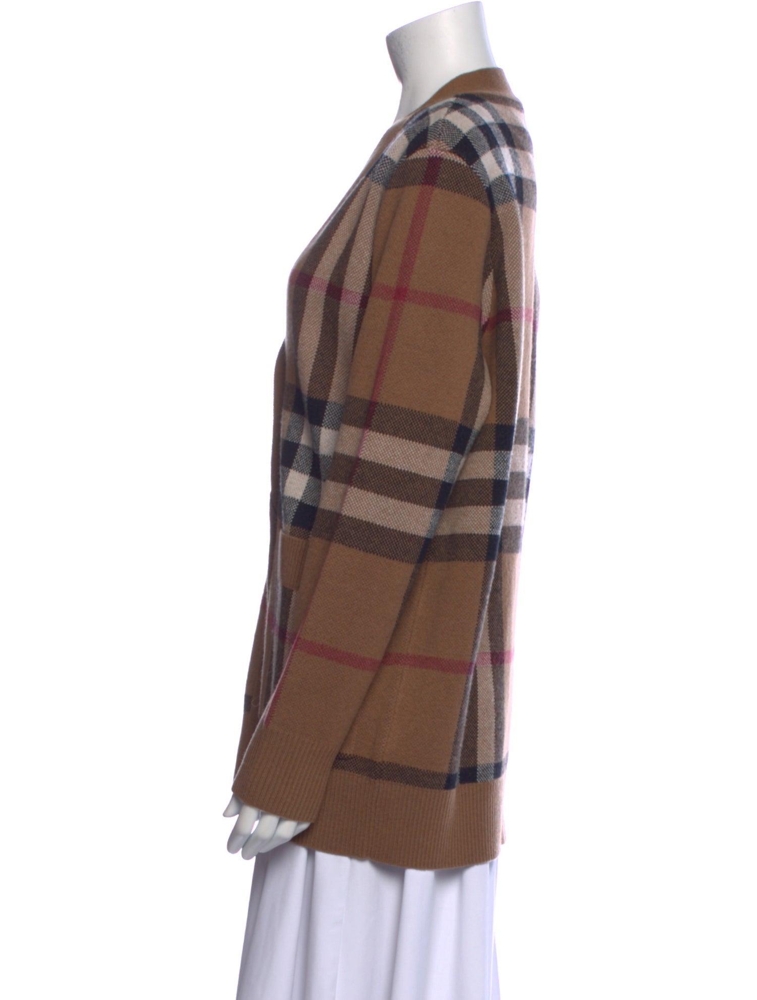 Burberry Wool Plaid Print Sweater w/ Tags