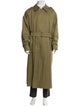 Burberry House Check Pattern Wool Trench Coat