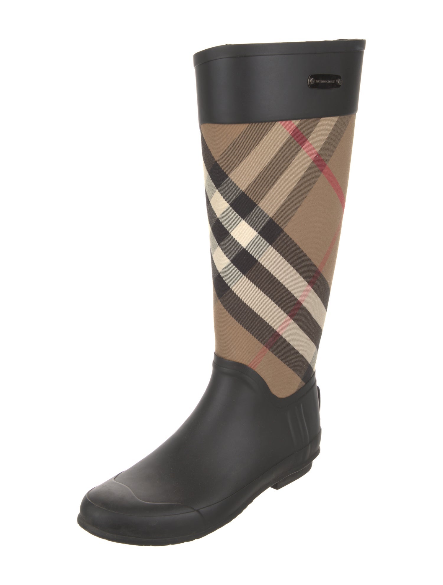 Burberry House Check Pattern Rubber Rain Boots