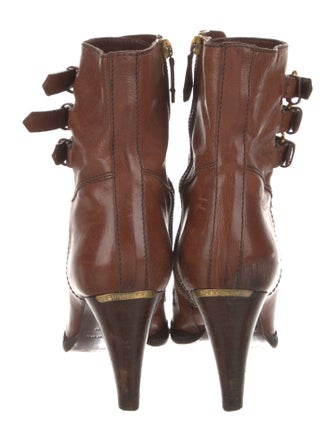 Burberry Leather Lace-Up Boots