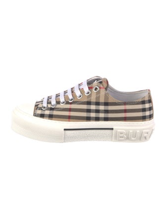 Burberry House Check Pattern Canvas Sneakers