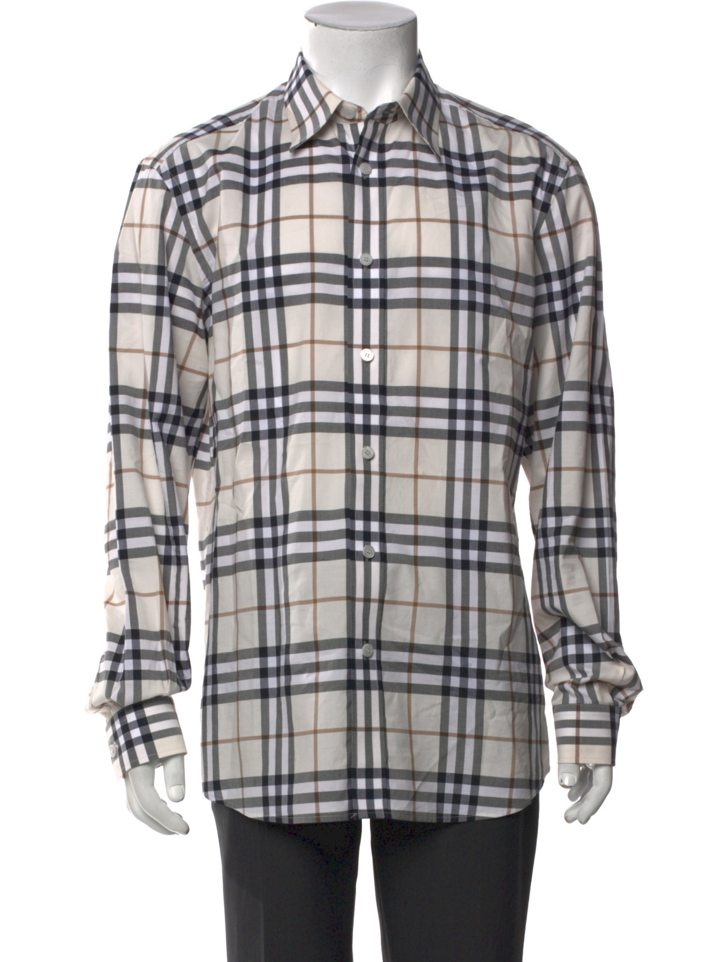 Burberry House Check Pattern Long Sleeve Dress Shirt