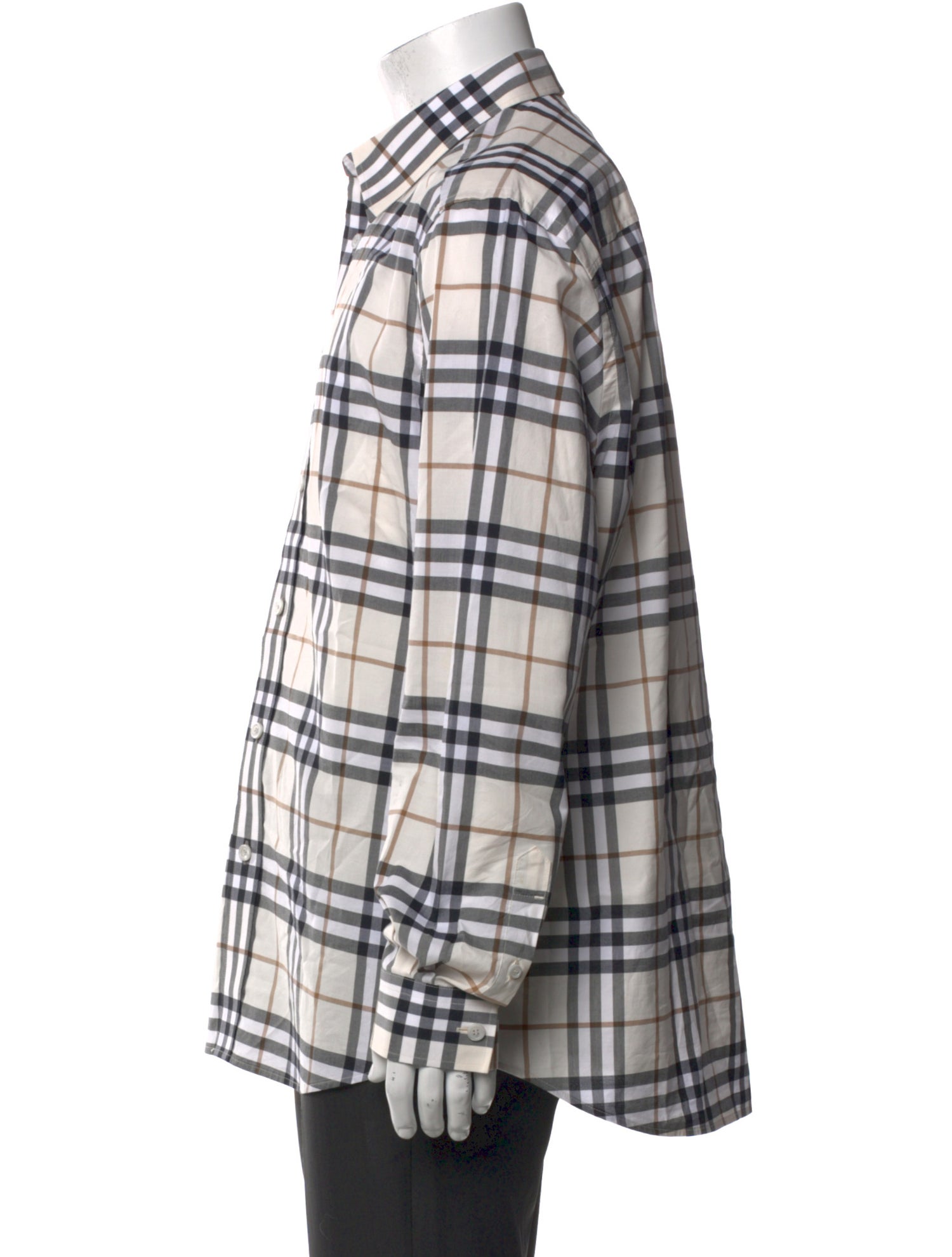 Burberry House Check Pattern Long Sleeve Dress Shirt