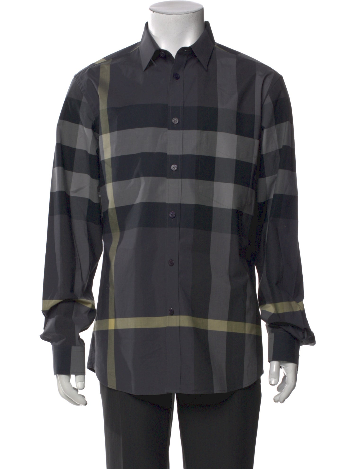 Burberry Exploded Check Pattern Long Sleeve Shirt