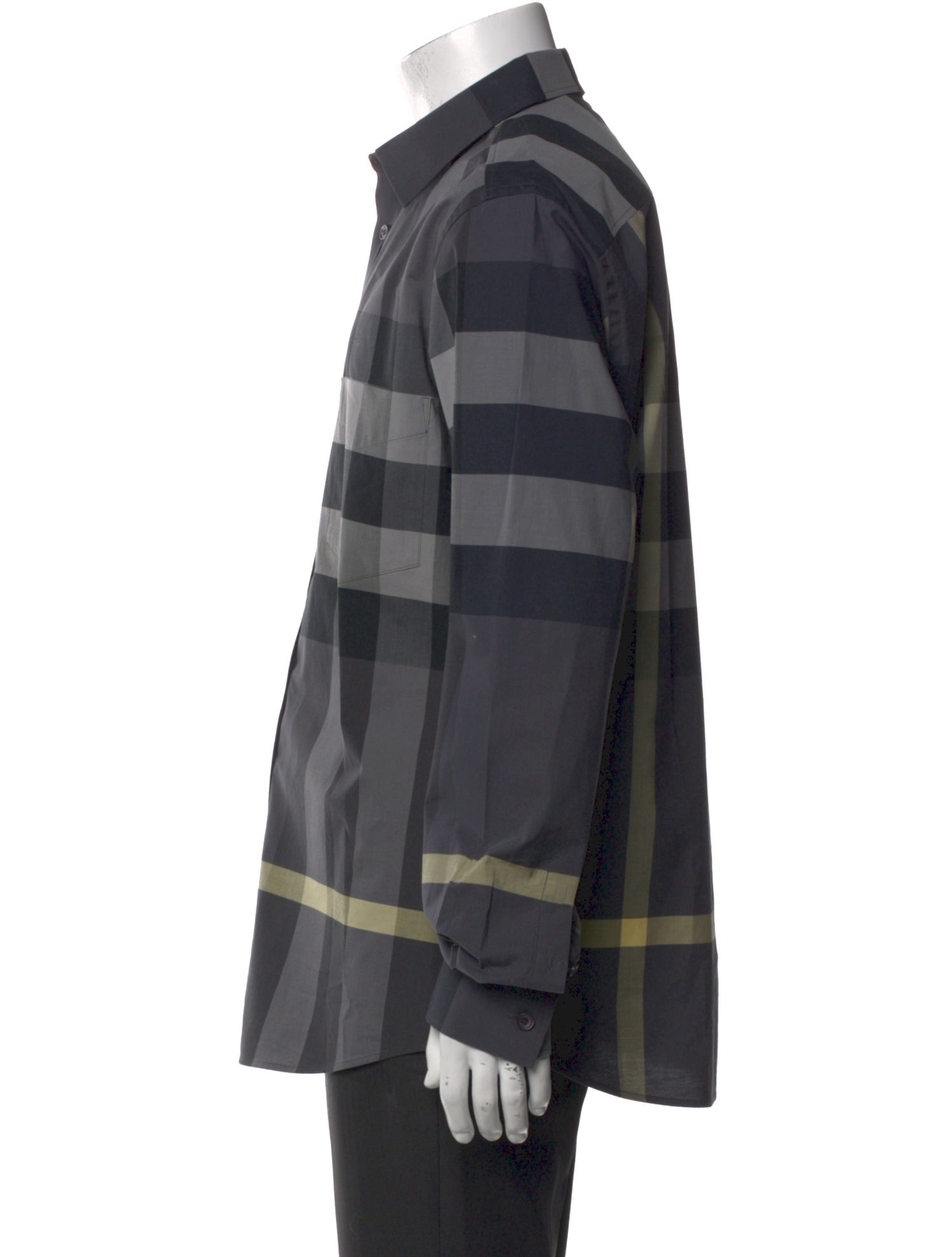 Burberry Exploded Check Pattern Long Sleeve Shirt