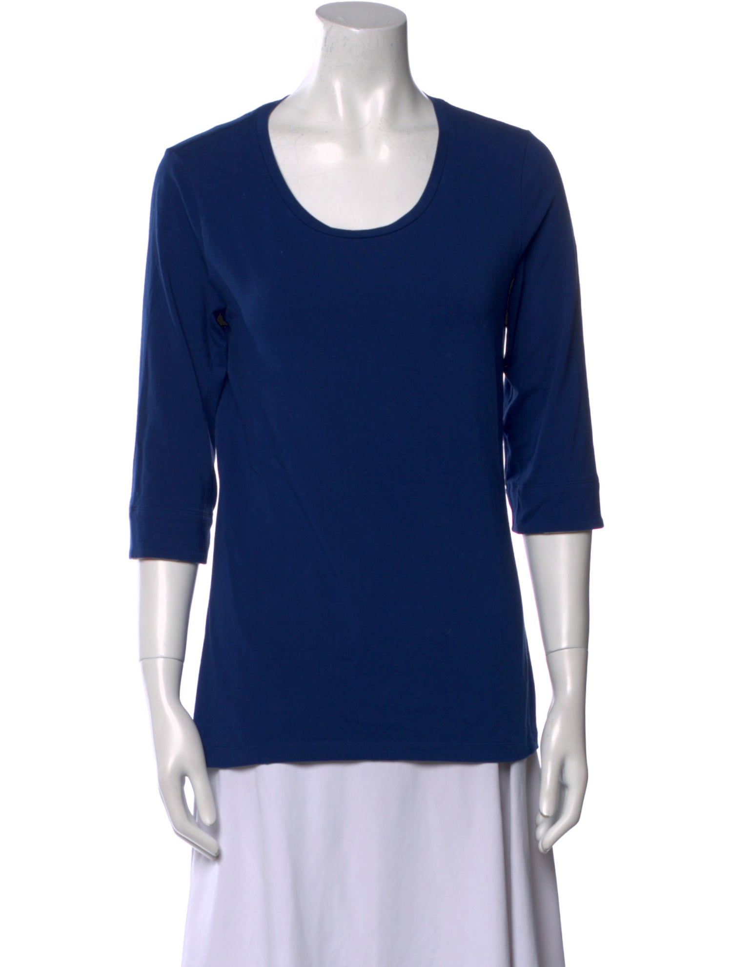 Burberry Scoop Neck Three-Quarter Sleeve T-Shirt