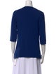 Burberry Scoop Neck Three-Quarter Sleeve T-Shirt