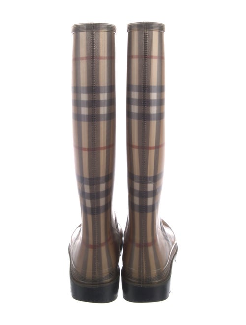 Burberry Haymarket Check Pattern Rubber Rain Boots