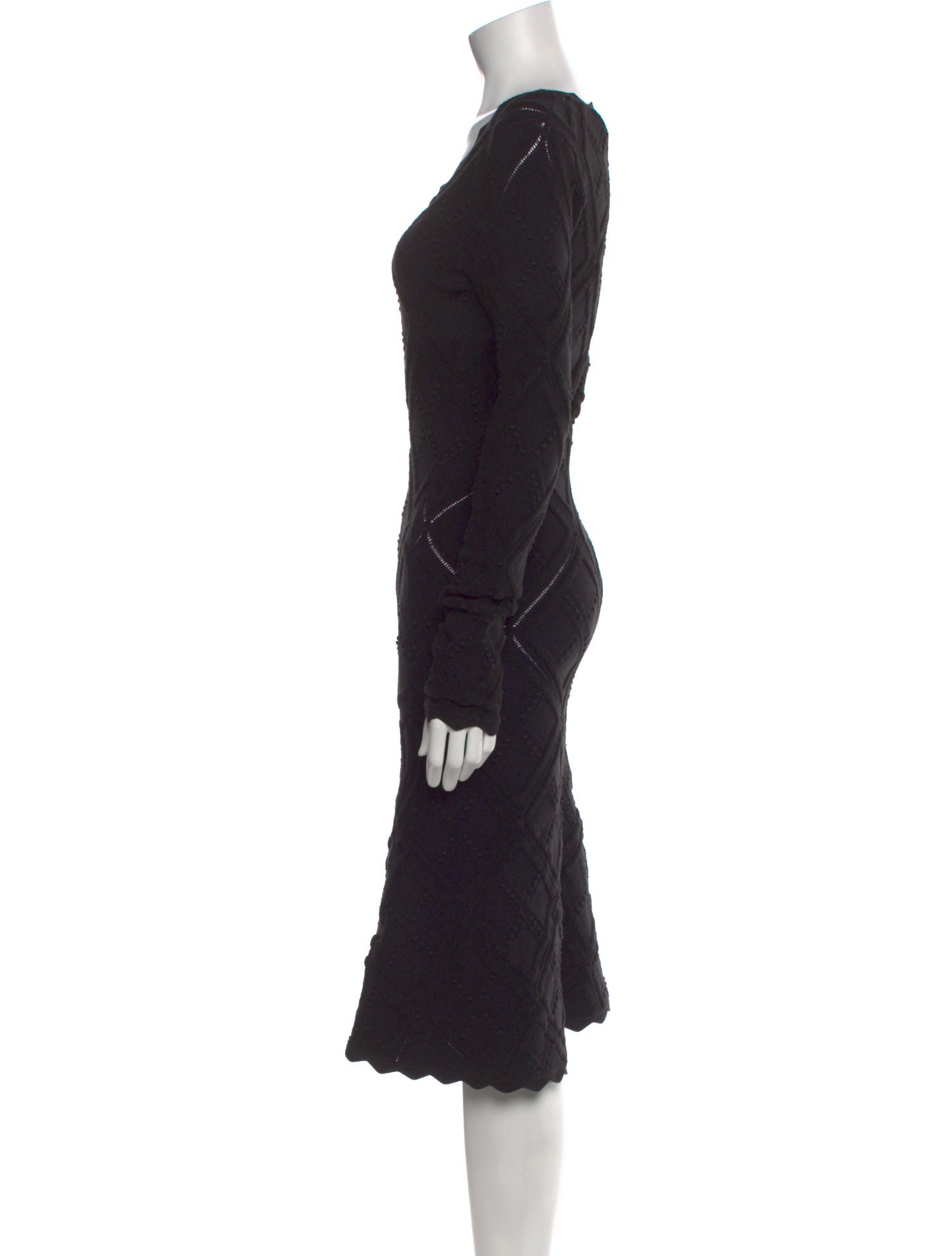 Burberry Wool Midi Length Dress w/ Tags