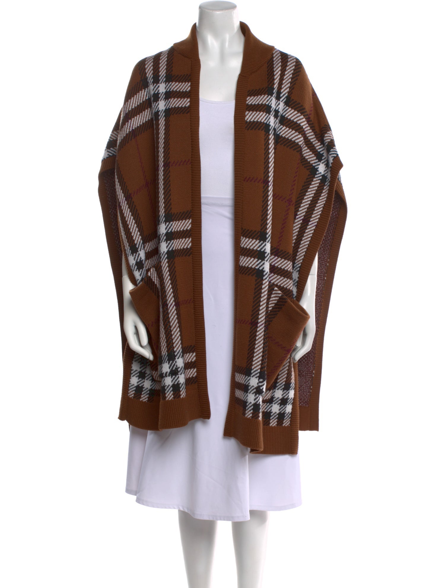 Burberry Wool Plaid Print Sweater