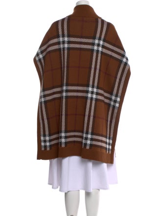 Burberry Wool Plaid Print Sweater