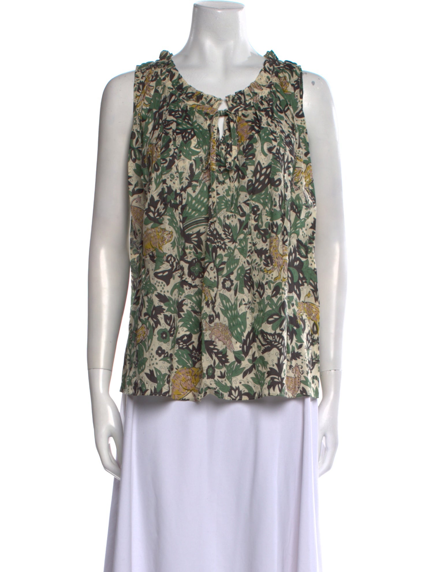 Burberry Printed Scoop Neck Top