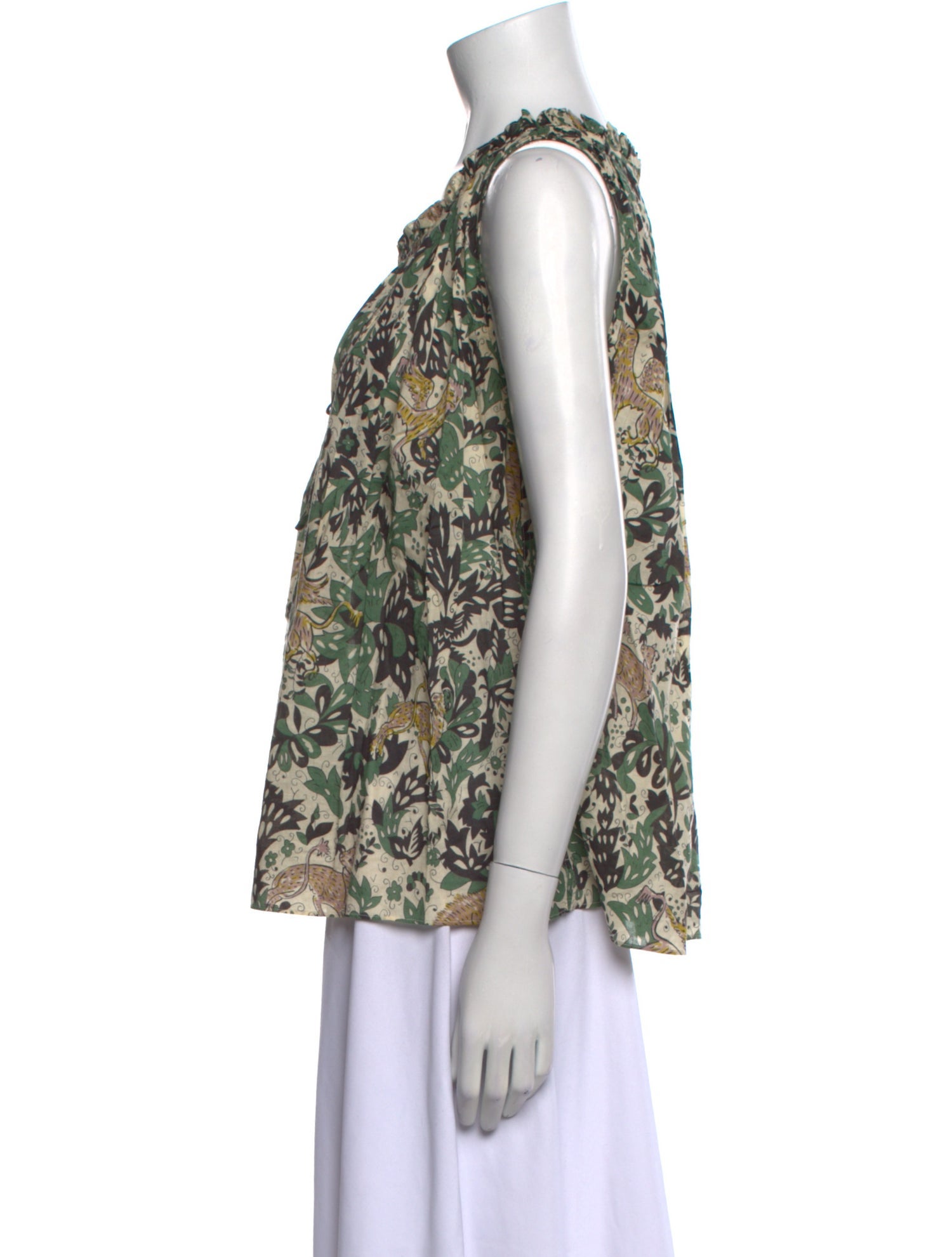 Burberry Printed Scoop Neck Top