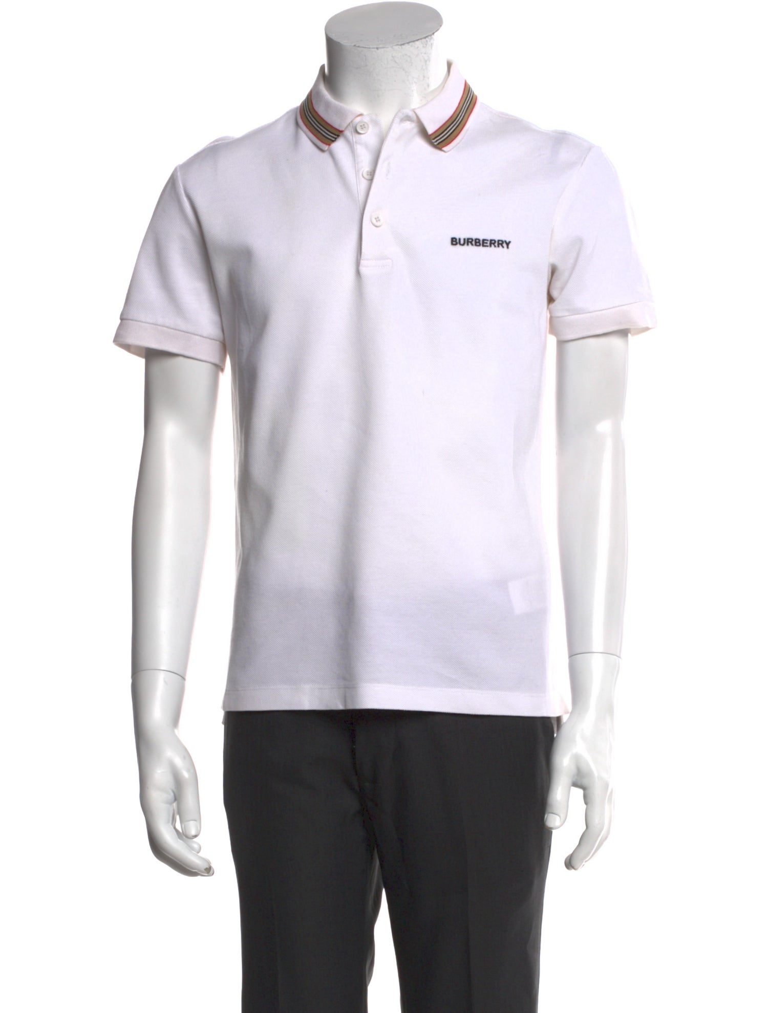 Burberry House Check Pattern Crew Neck Polo Shirt