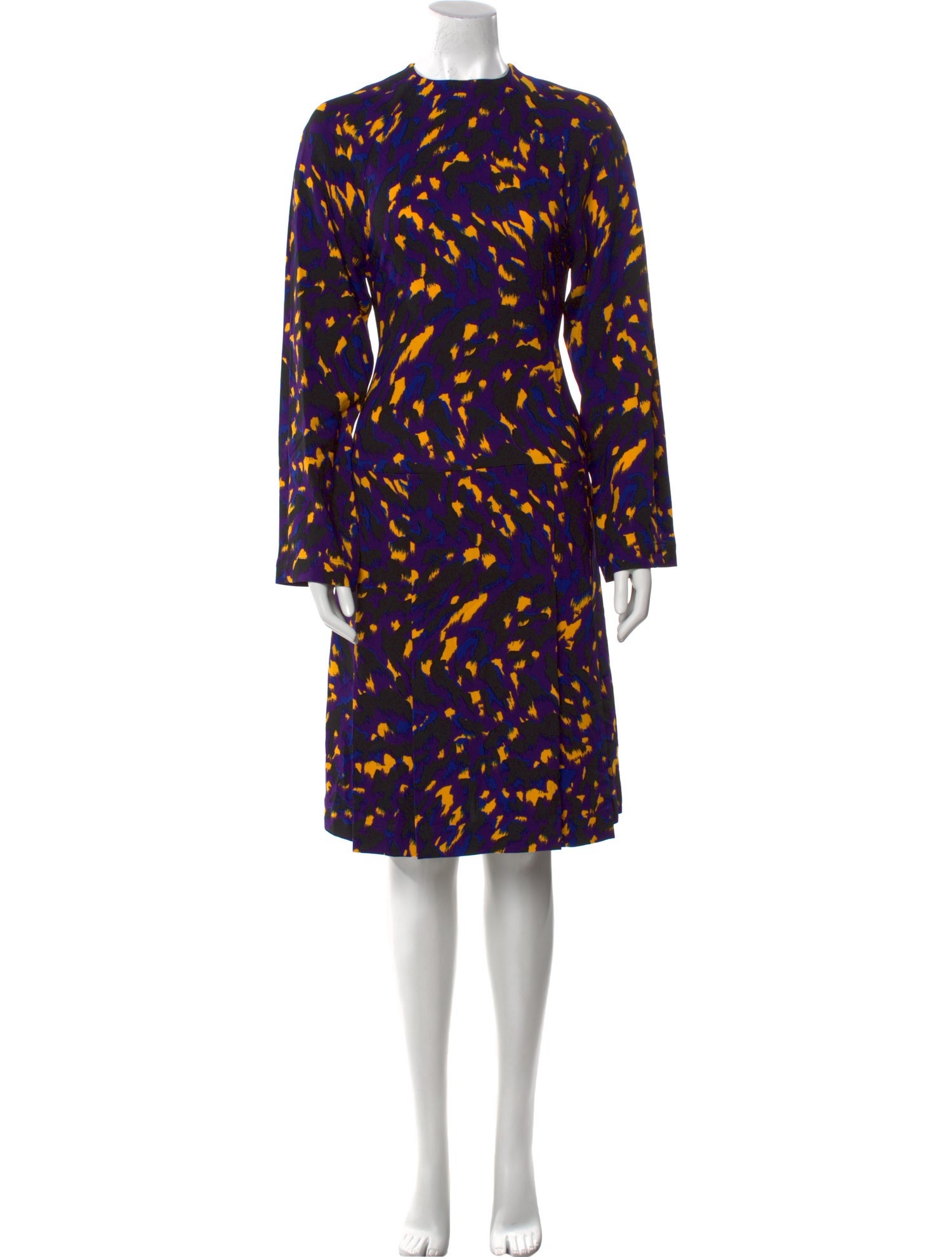 Burberry Animal Print Midi Length Dress w/ Tags