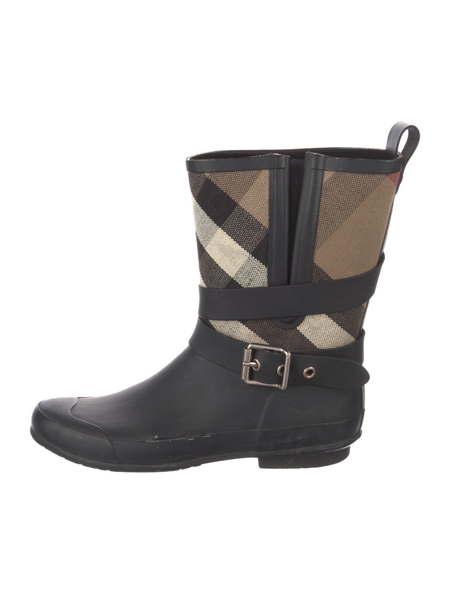 Burberry Exploded Check Pattern Rubber Rain Boots
