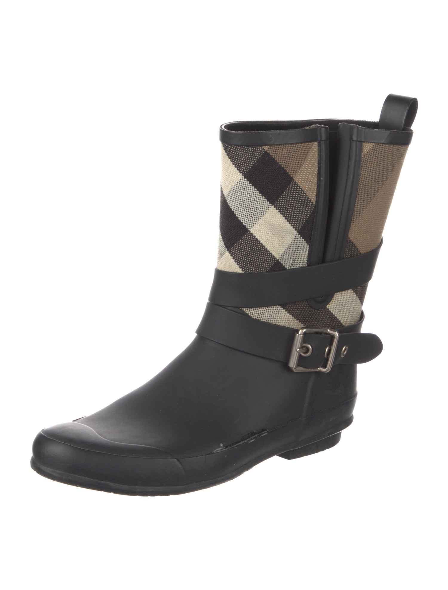 Burberry Exploded Check Pattern Rubber Rain Boots
