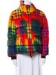 Burberry Plaid Print Down Jacket