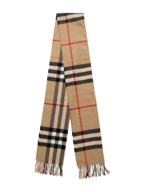 Burberry Cashmere Nova Check Pattern Scarf