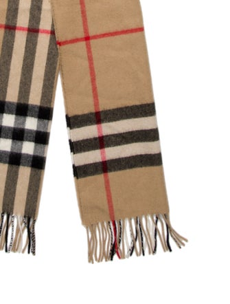Burberry Cashmere Nova Check Pattern Scarf