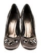Burberry Satin Crystal Embellishments Pumps