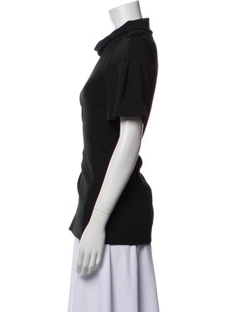 Burberry Virgin Wool Cowl Neck T-Shirt