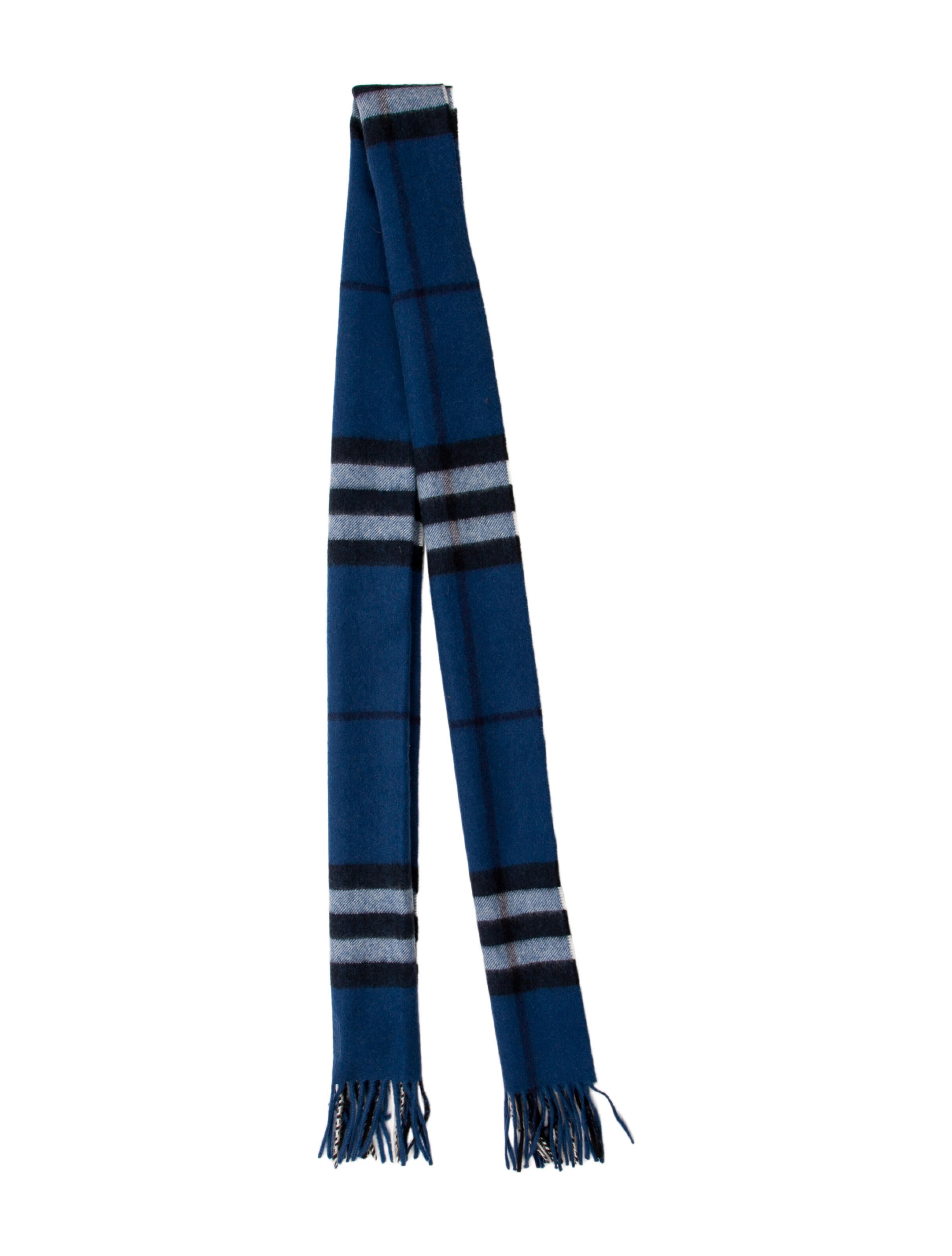 Burberry Cashmere Plaid Print Scarf