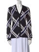 Burberry Silk Plaid Print Sweater