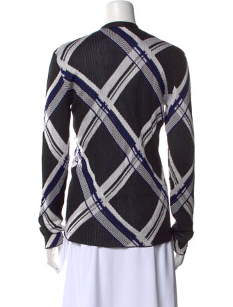 Burberry Silk Plaid Print Sweater