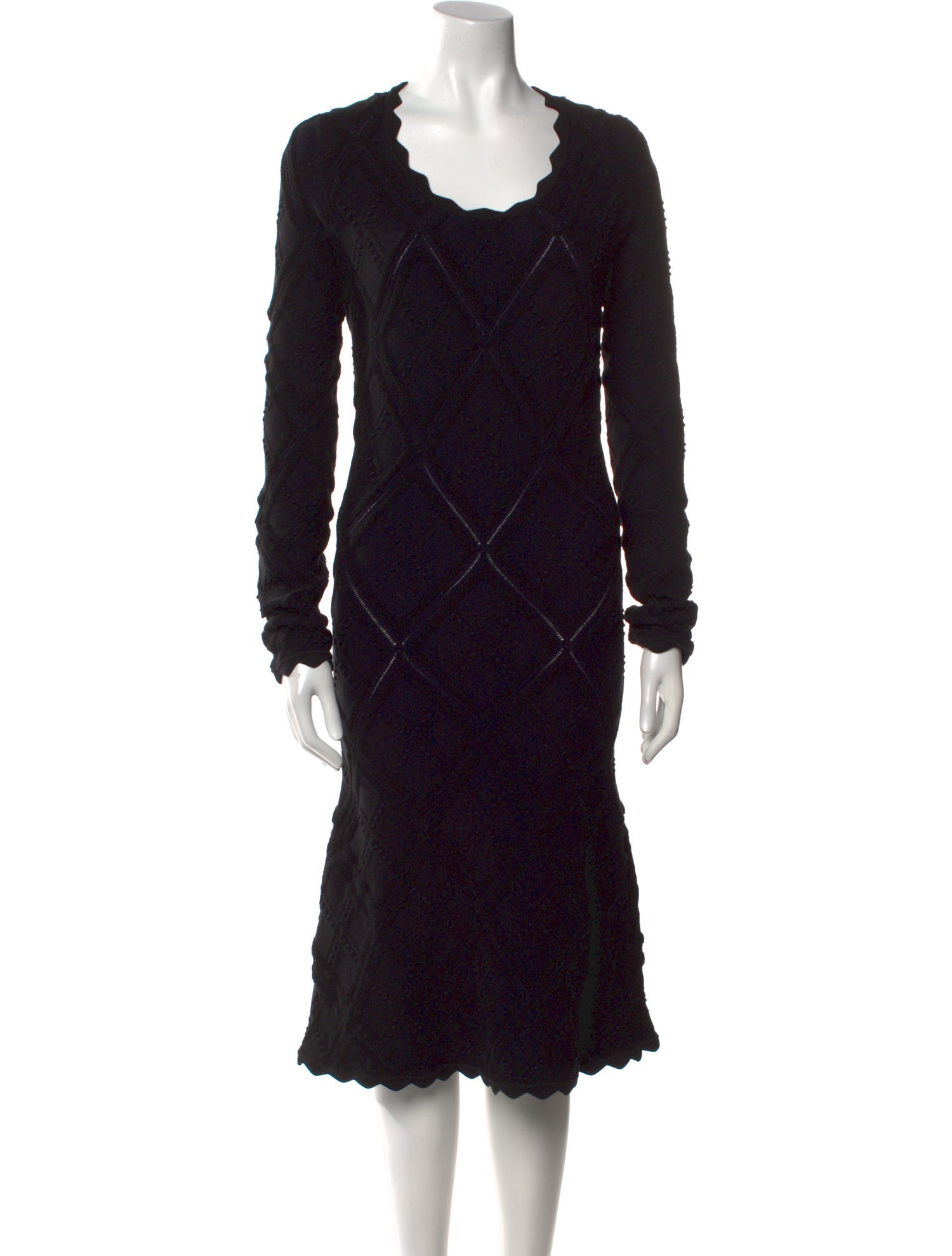 Burberry Wool Midi Length Dress