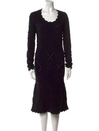 Burberry Wool Midi Length Dress