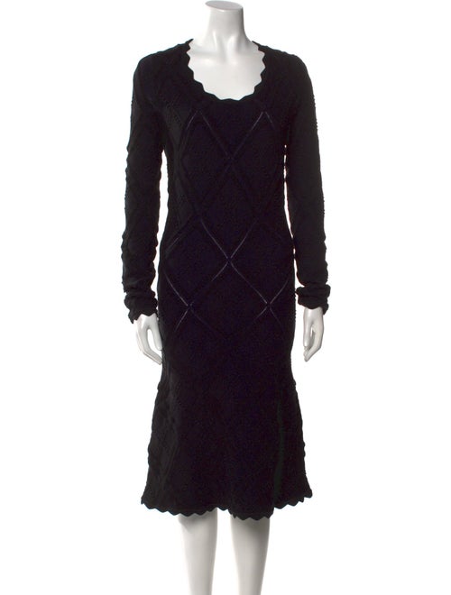 Burberry Wool Midi Length Dress