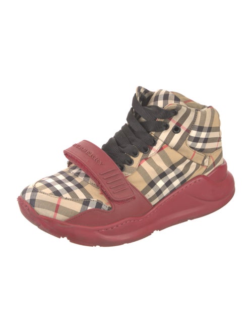 Burberry Canvas Plaid Print Sneakers