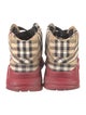 Burberry Canvas Plaid Print Sneakers