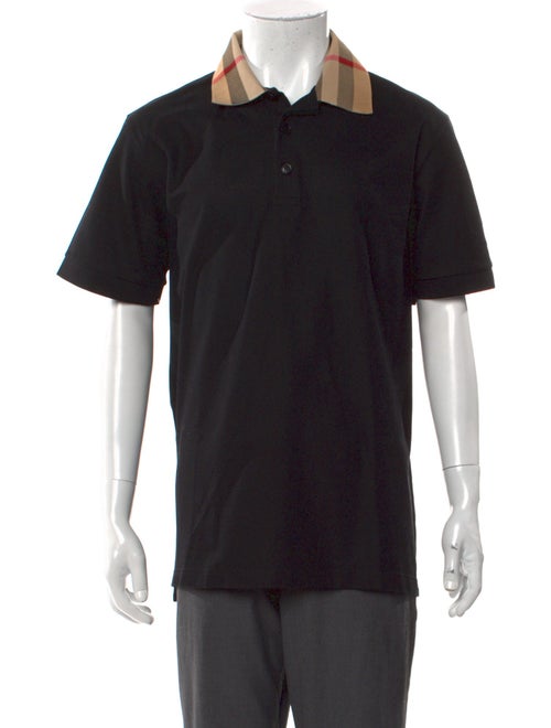 Burberry House Check Pattern Crew Neck Polo Shirt