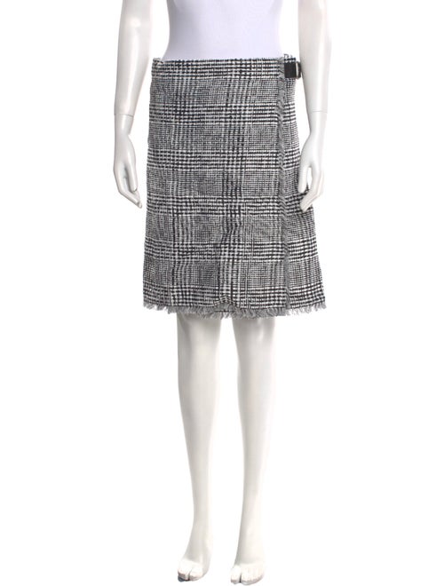 Burberry Plaid Print Knee-Length Skirt