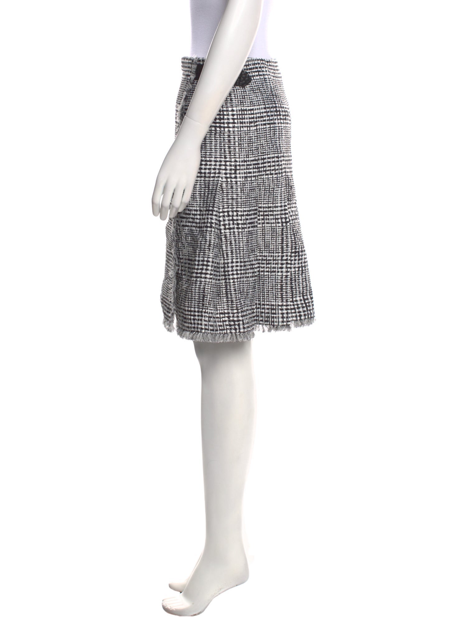 Burberry Plaid Print Knee-Length Skirt