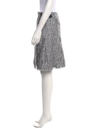 Burberry Plaid Print Knee-Length Skirt
