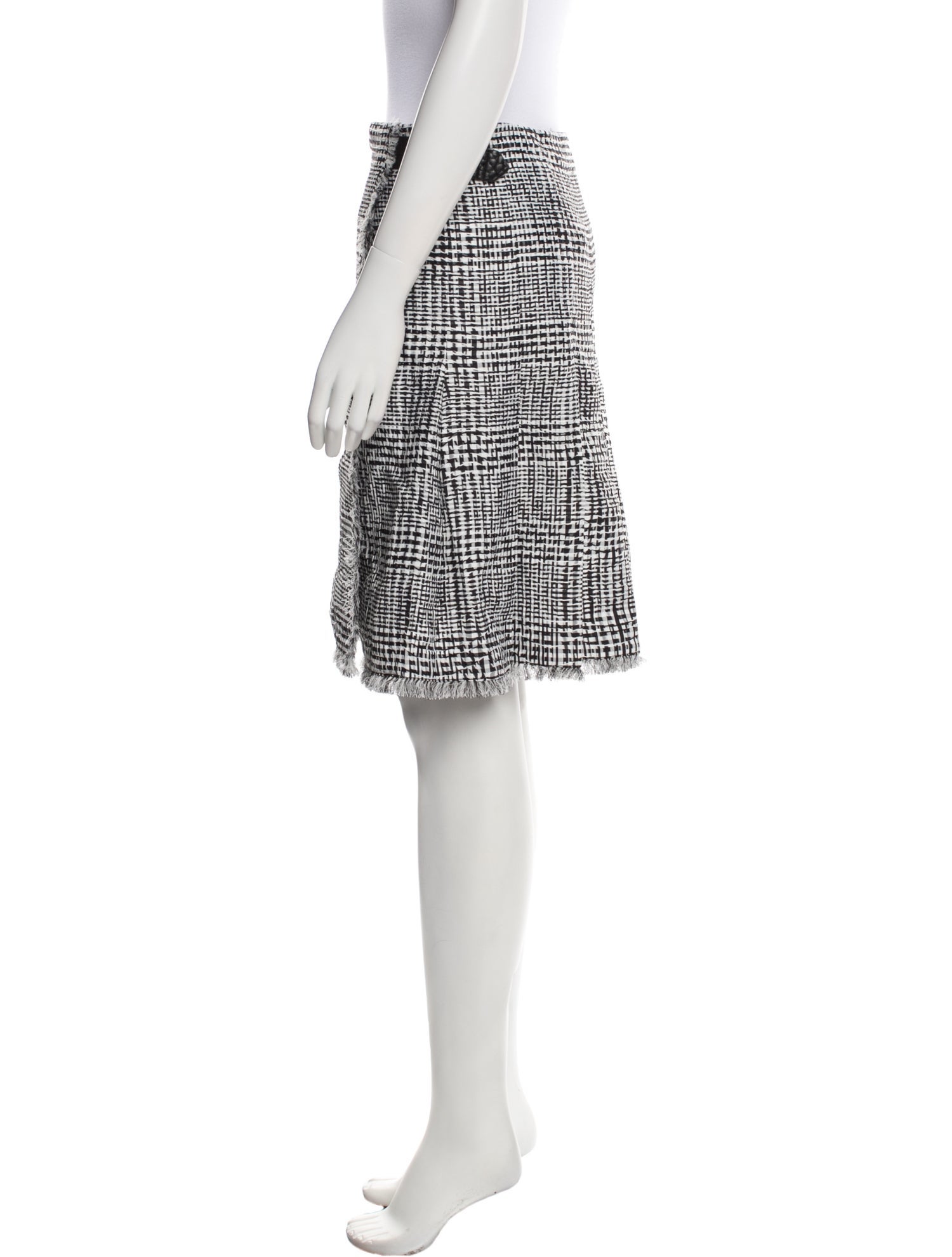 Burberry Plaid Print Knee-Length Skirt