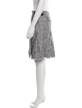 Burberry Plaid Print Knee-Length Skirt