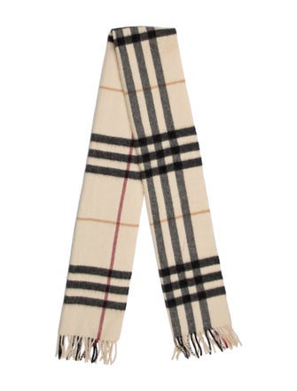 Burberry Cashmere House Check Pattern Scarf