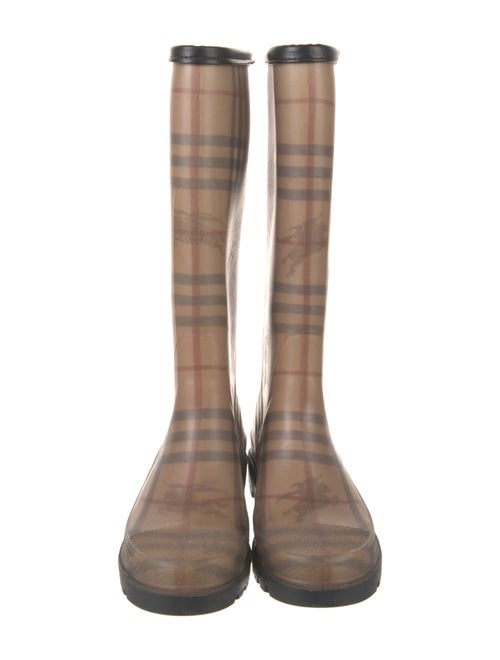 Burberry Rubber Plaid Print Rain Boots