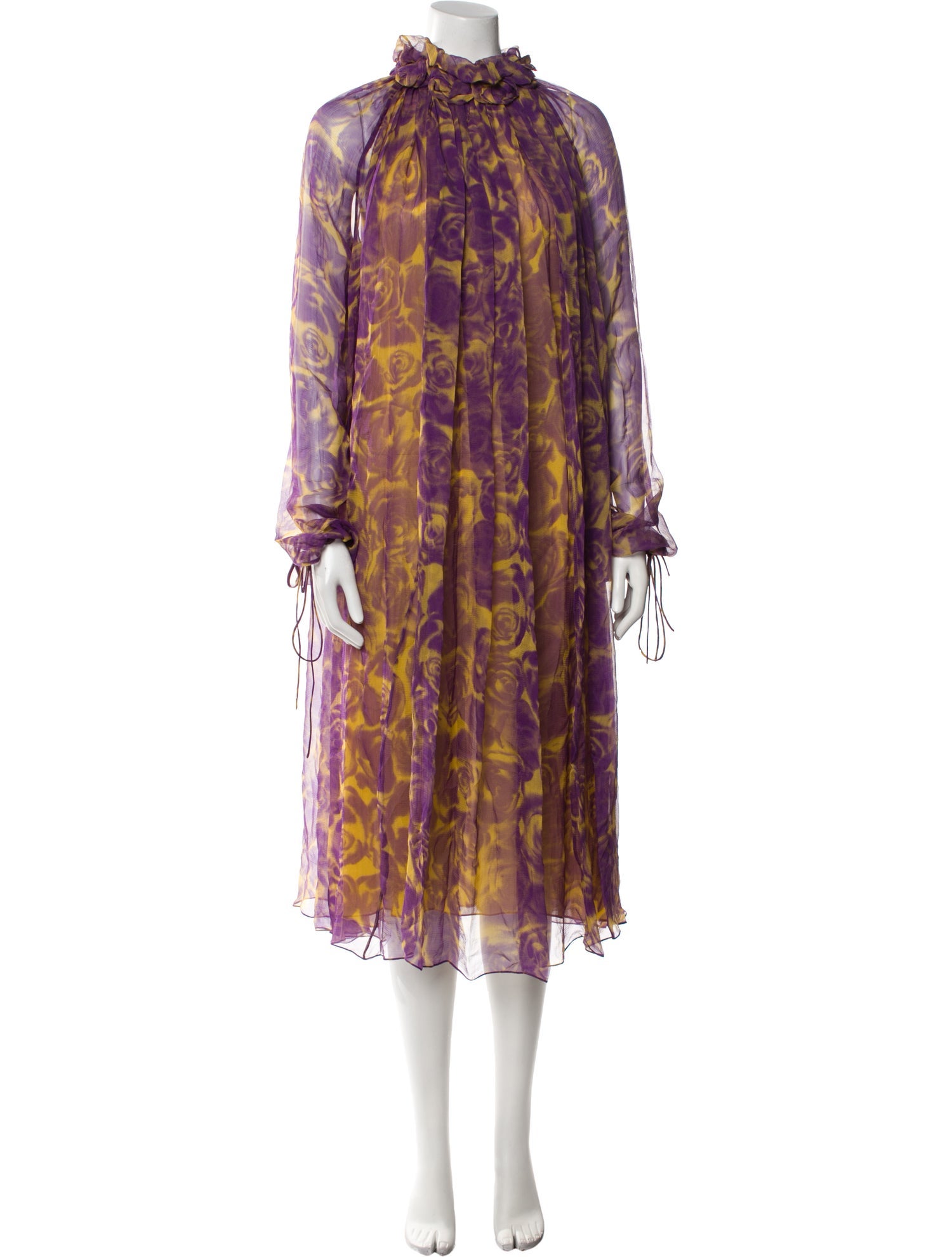 Burberry Silk Midi Length Dress