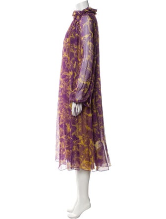 Burberry Silk Midi Length Dress