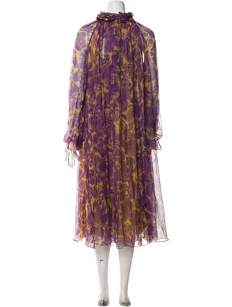 Burberry Silk Midi Length Dress