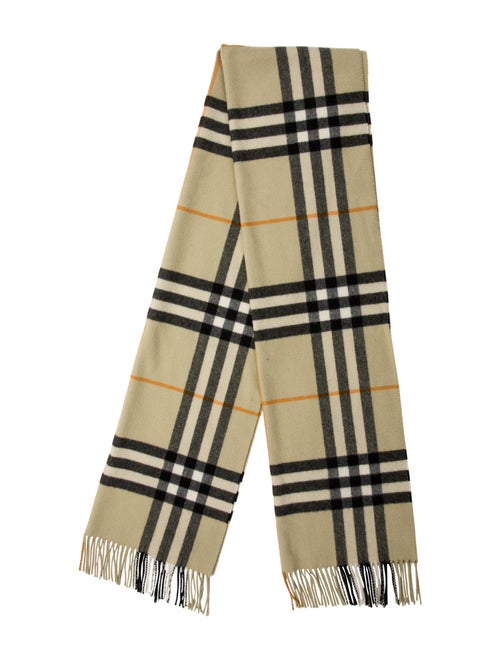 Burberry Cashmere House Check Pattern Scarf