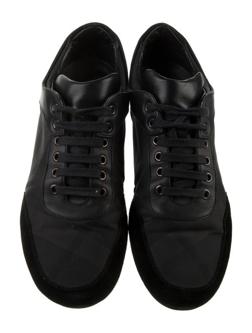 Burberry Beat Check Pattern Leather Sneakers