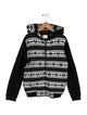 Burberry kid boys' black and white sweater jacket